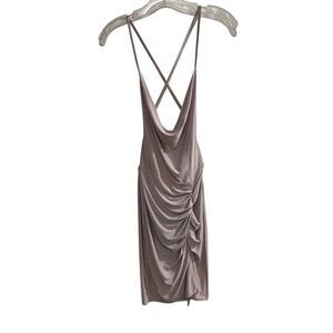 Pretty Little Thing Women's Lilac Draped Back Mini Dress Size 2